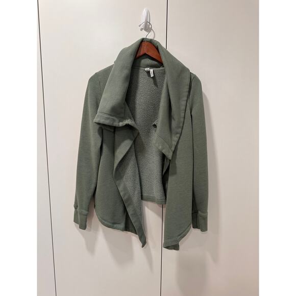 Z By Zella Sweater Cardigan Green Agave Shooting Star Drape Pullover Size M - Picture 9 of 12